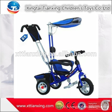 Fabricant de jouets en tricycle pour bébé en Chine / Nouveau modèle Tricycle à trois roues avec toit